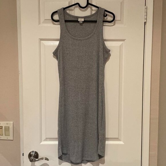 A New Day Gray Ribbed Casual Dress - Picture 1 of 2